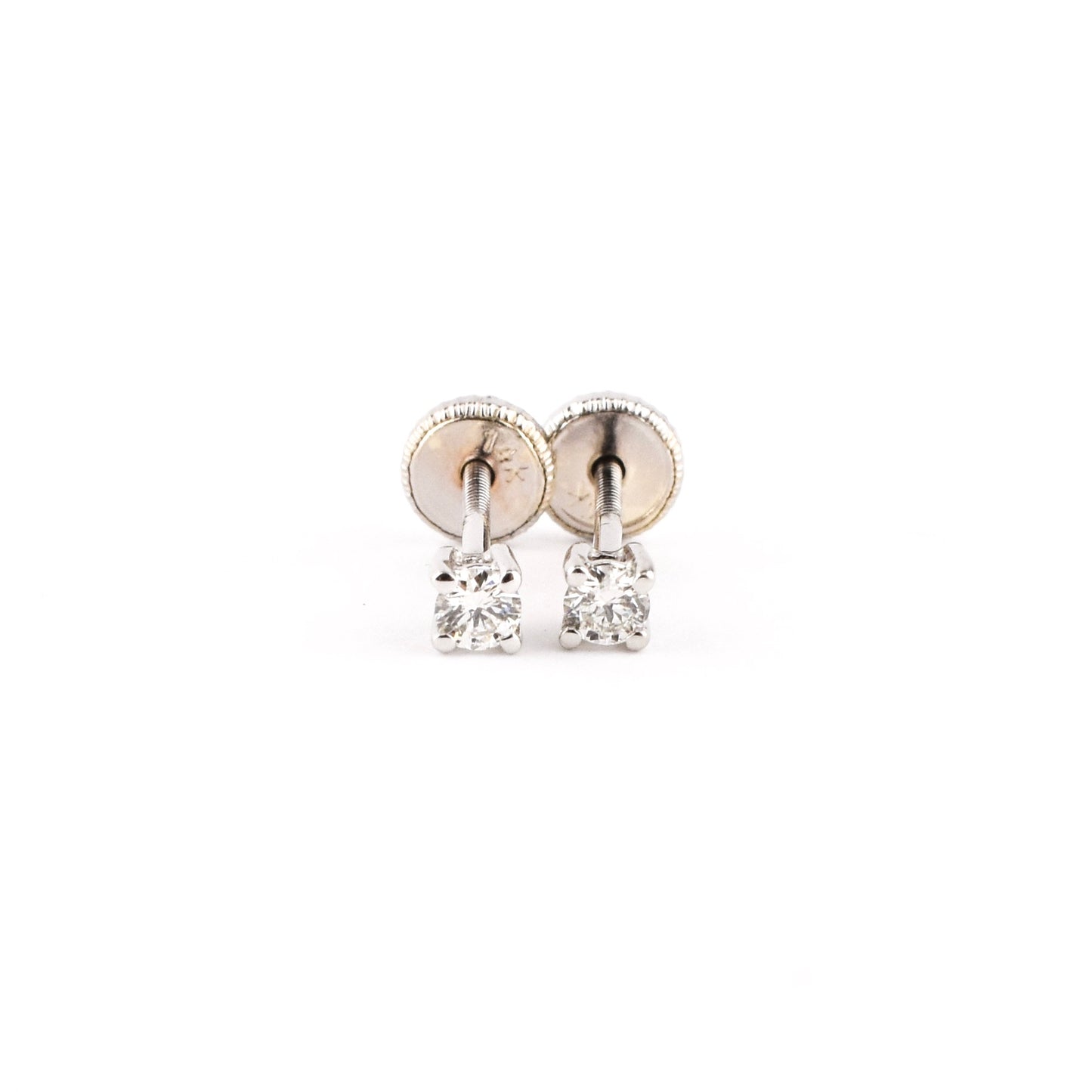 Broquel 14K Oro Blanco 0.10ct 0.30g