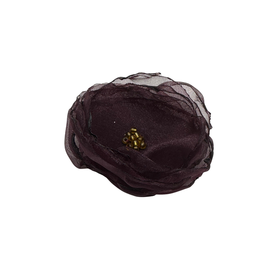 Mini Clip Flor en Organza